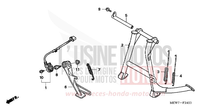 STAND for Deauville ABS BLOOM RED METALLIC (R319) from 2007